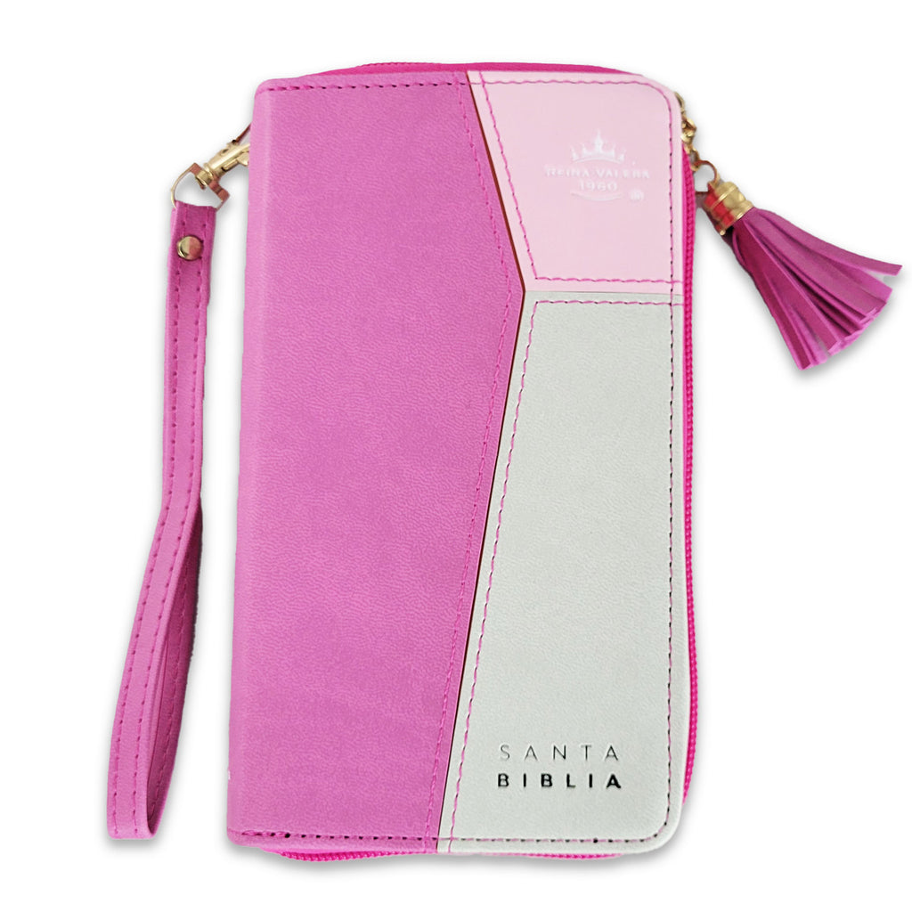 BIBLIA TIPO CHEQUERA FUCSIA CON INDICE